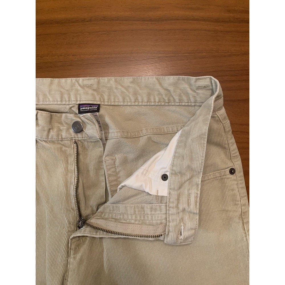 Patagonia Corduroy Pants Mens 30x31 Organic Cotton Beige Straight Gorpcore Cords - Picture 11 of 15